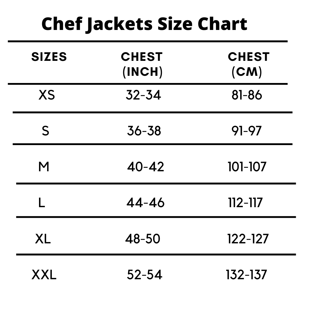 Black Chef Jacket (Long Sleeve) Unisex Chef Uniforms in Australia